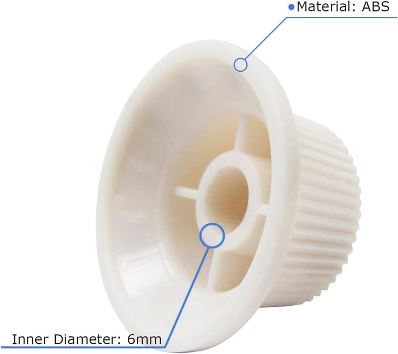 FLEOR Speed Control Knobs 1 Volume 2 Tone Guitar Knob Set Fit ST Style Electric Guitar Parts, White - Image 5